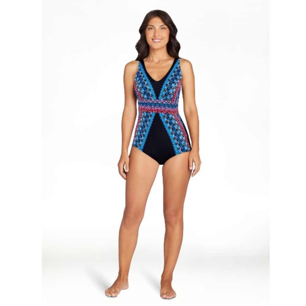 Gorgeous Boho Tummy Control One-Piece Swimsuit - Size M - NWT!